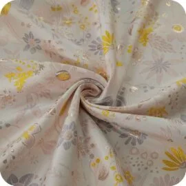 Floral Pattern Yarn Dyed Jacquard with Metallic Threads